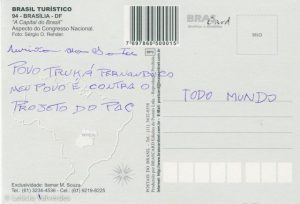 Carto Postal-Brasilia Aurivo dos Santos Truka