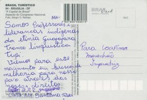 Carto Postal-Brasilia Cintia & Milton Guajajara